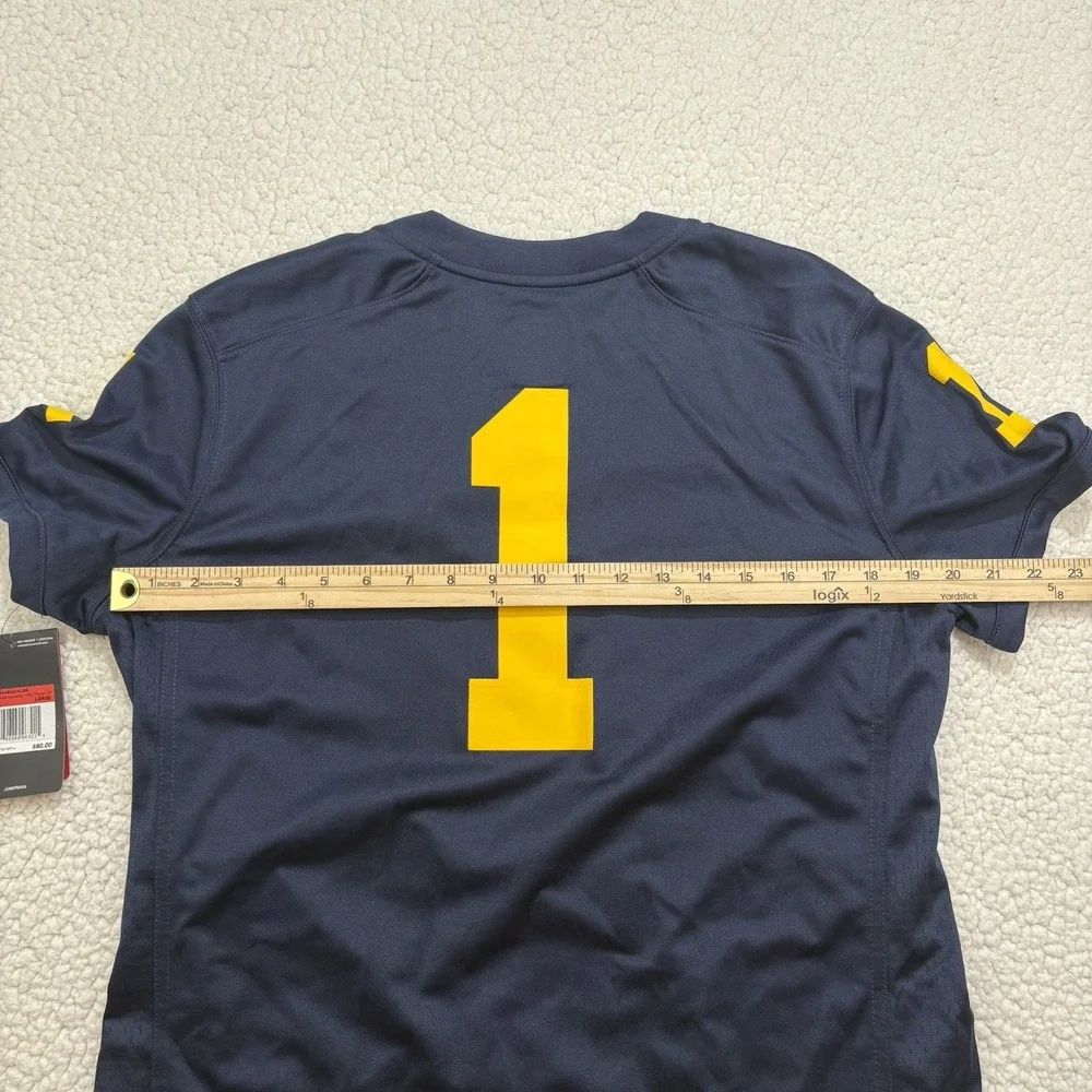 NWT Michigan Wolverines #1 Nike Jordan Team NCAA Football Jersey Womens Large